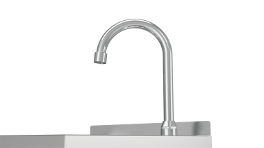Handwaschbecken aus Edelstahl, zur Wandmontage XS