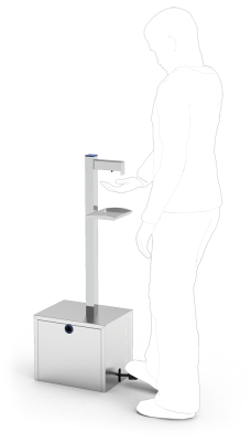 Spender für hydroalkoholisches Gel mit großer Fähigkeit und Pedal