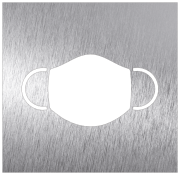Piktogramm Covid aus Edelstahl - Maske