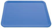 Euronorm Selbstbedienungstablett aus blauem Polypropylen