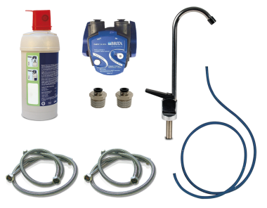 Wasserfiltersystem mit Armatur zum Nachfüllen von Flaschen