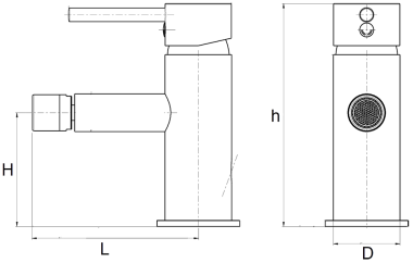 Einhebel Bidet-Wasserhahn serie Ecological