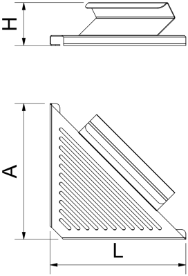 Abtropffläche aus Edelstahl für Gastronorm Schalen