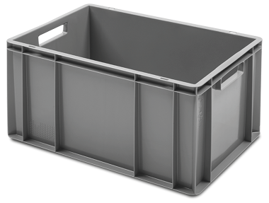 Stapelbare Schubladenbox glatt und grau