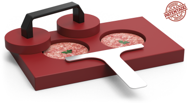 Doppelter hygienischer Burger-Zerkleinerer ø100 mm.