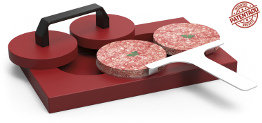 Doppelter hygienischer Burger-Zerkleinerer ø128 mm.