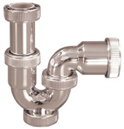 Abwasserrohr aus PVC, verchromt - Anschluss 1 1/2"