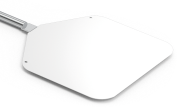 Glatter Pizzaheber mit langem Griff aus Edelstahl