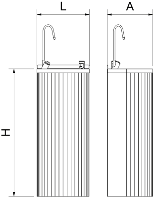 Elektronischer Kaltwasser-Trinkbrunnen aus Edelstahl