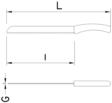 Geschmiedetes Brotmesser