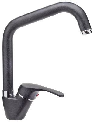 Schwarze Küchenarmatur mit Granit Effekt