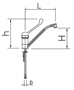 Gerontologischer Waschbeckenhahn