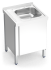 Spüle mit Klapptür und Abtropfregal Links Serie 6.6 Compact