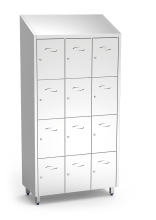 Edelstahl-Schließfachschrank mit 12 Fächern