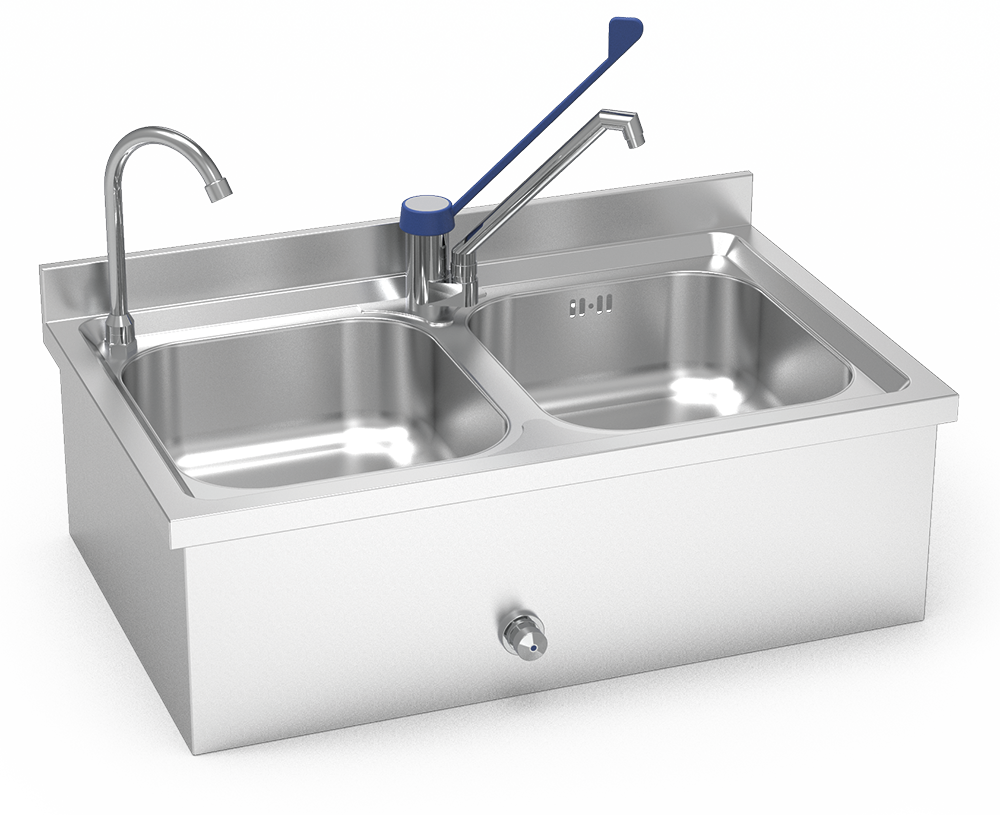Handwaschbecken Aus Edelstahl CNS, Wandmontiert, Robust – Perfekt Für Spültechnik Und Gewerbliche Nutzung