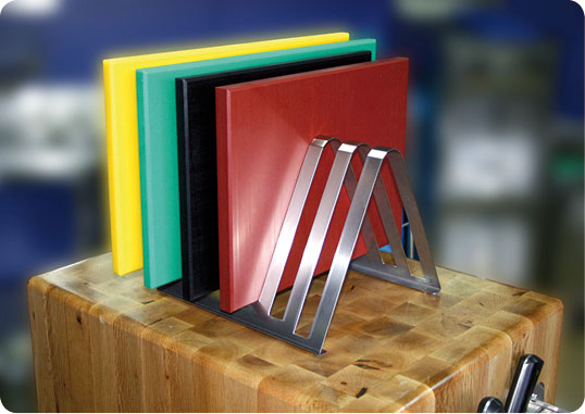 Schneidebrett-Halter Automatisch Verstellbar – Für Arbeitsplatte & Schrank, Grau, Aus ABS, Bis 4,8 Cm Stärke