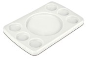 Rechteckige Polyethylenplatte für 4 Saucen