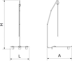 Spießhalter aus rostfreiem Edelstahl