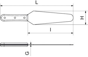 Konditormesser, Tortenmesser, Streichpalette, Glasurmesser