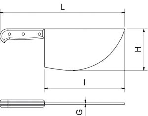 Fischmesser mit spitzer Klinge