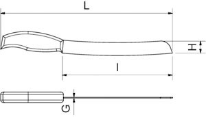 Brotmesser mit gehobenem Griff