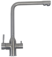 Küchenarmatur aus Edelstahl mit doppelter Funktion