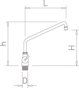 Einhebelmischatterie für einen Zulauf mit 1/4 Schwenkhahn