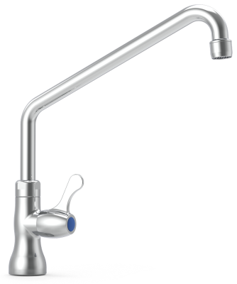 Einhebelmischatterie für einen Zulauf mit 1/4 Schwenkhahn