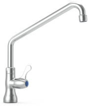 Einhebelmischatterie für einen Zulauf mit 1/4 Schwenkhahn