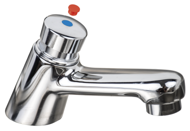 Wasserhahn mit einem Zulauf (für Kaltwasser) und Druckknopf
