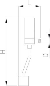Armatur mit elektronischem Druckknopf für Urinal (Pissoir)