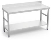 Edelstahl Arbeitstische mit Grundboden