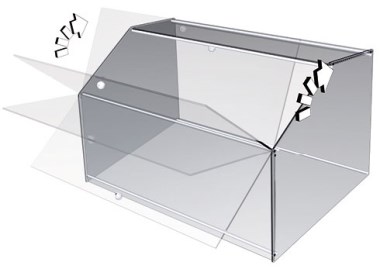 Abdeckung für Fischtheke, transparent 