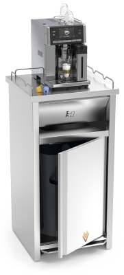 Spezielle Abfallcontainer mit  Tablettablage