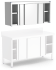 Schrank aus Edelstahl mit Schiebetüren