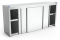 Schrank aus Edelstahl mit Schiebetüren
