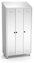 Schrank aus Edelstahl mit verstärkten Regalböden