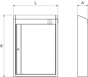 Medizinschrank aus Edelstahl