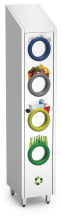 Recycling-Container aus Edelstahl, vertikal