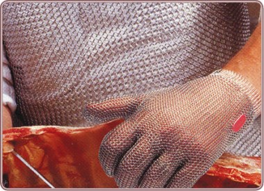 Stechschutzhandschuh, selbst-einstellbar, aus Edelstahl