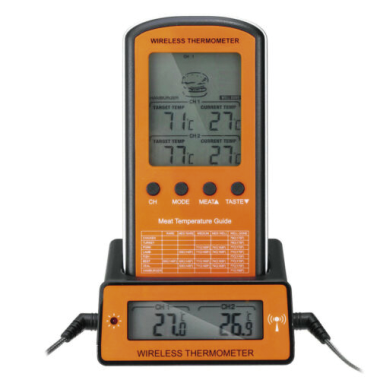 Backofenthermometer mit drahtloser Programmwahl